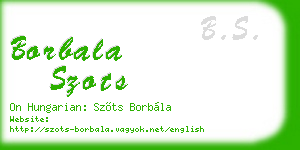 borbala szots business card